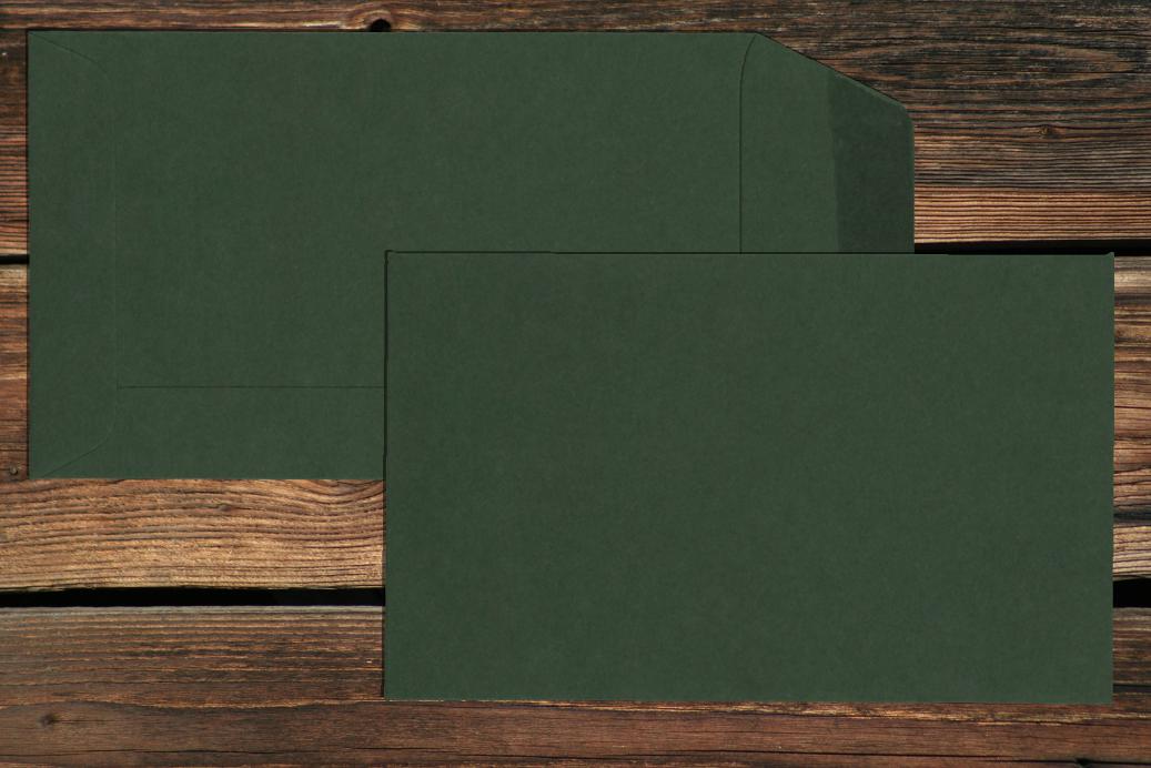 Versandtaschen 65x105 mm Nassklebend Dunkelgrün 120 g/qm